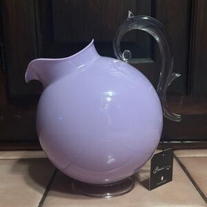 Lavender Pitcher with Clear Handle